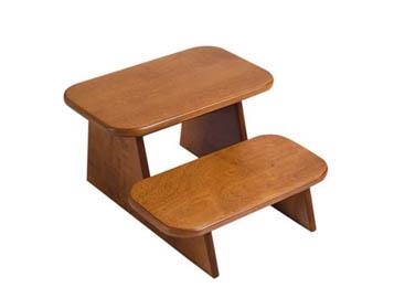 Wood ladder with two steps DC-224209