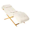 Derma Contour white eyelash treatment chair with gold base