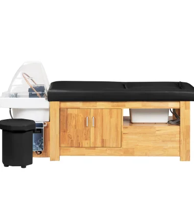 Professionelle braune Haarwaschstation für Friseursalons und Barbershops. Entdecken Sie hochwertige Friseurstühle, Barberstühle, Hocker2
