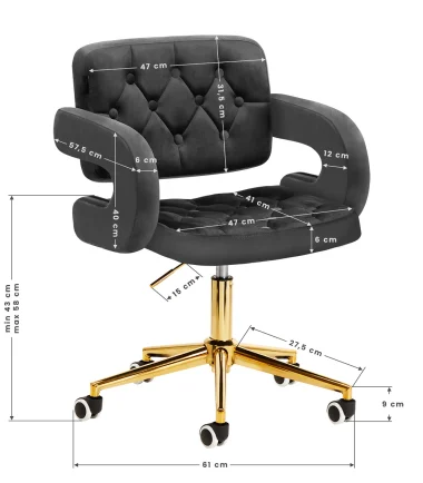 professioneller Salonhocker, hochwertiger Salonstuhl, luxuriöser Friseurstuhl, Premium Friseurstuhl, Luxus Salonmöbel, moderne Salonstühle, moderne Friseurstühle,10